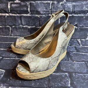 Peep Toe, Snake, Wedge